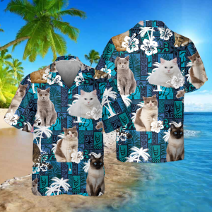 Tropical Cat Hawaiian Shirt